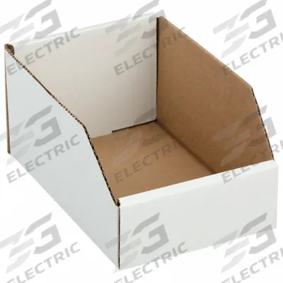 PACKAGING CORPORATION OF AMERICA Corrugated Shelf Bin: 9 in Overall Lg, 6 in x 4 1/2 in - Light-Use Cardboard Shelf Bins