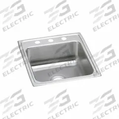 JUST MANUFACTURING Bowl Drop-In Sink: 22 in Overall Lg, 19 1/2 in Overall Wd, 4 1/2 in Bowl Dp (MPN SLADA2219A452-J). Key specifications — Brand: JUST MANUFACTURING; Color Family: Silver/Gray.