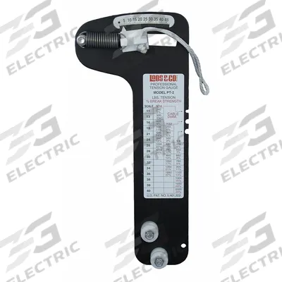 LOCOLOC Wire Rope Tension Gauge: 1/4 in Min Compatible Rope Dia - Wire Rope Tension Gauges