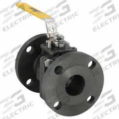SHARPE Manual Two-Way Ball Valve: 2 in, Carbon Steel, Straight, Class 150 Flange, Two-Piece, Lever (MPN 4351003820). Key specifications — Brand: SHARPE; Seat Material: Polymer; Handle: Locking Lever.