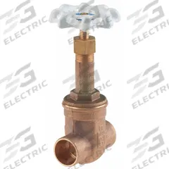 MILWAUKEE VALVE Gate Valve: 1/2 in, Bronze, Rising, Sweat x Sweat, 300 psi CWP, Wheel, Solid Wedge (MPN UP149-1/2). Key specifications — Wedge Material: Bronze; Brand: MILWAUKEE VALVE; Bonnet Material: Bronze.