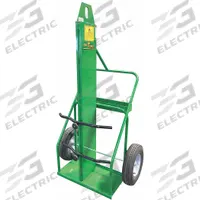 SAFTCART Cylinder Hand Truck: 1,000 lb, Side by Side, 2 Cylinder, 24 in W x 13 in D Nose Plate (MPN 871-16FW-LE). Key specifications — Brand: SAFTCART; Color: Green; Securing Mechanism: Perma Clamp.