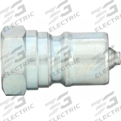 PARKER Hydraulic Quick Connect Hose Coupling: 3/8 in Coupling Size, Steel - ISO B Series Hydraulic Quick-Connect Coupling Plugs