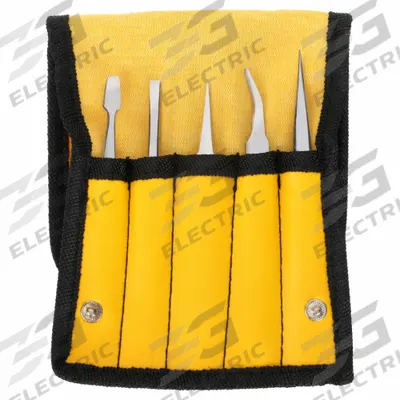 APPROVED VENDOR Tweezer Set: Stainless Steel, Flat/Point - Tweezer Sets