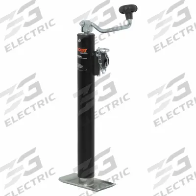 CURT Trailer Jack: Pipe-Mount Swivel Jack, 2,000 lb Static Load Capacity, Topwind - Trailer Jacks without Wheels
