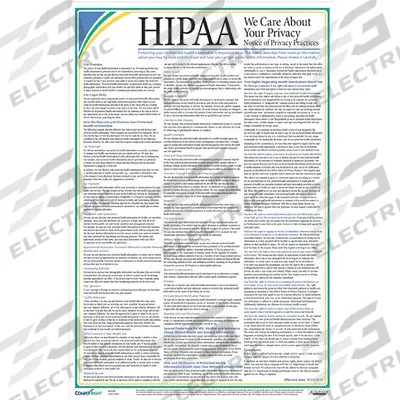 COMPLYRIGHT Labor Law Poster: English, Plastic, 18 in x 12 in, Healthcare Labor Law - Healthcare Legal Notice Posters