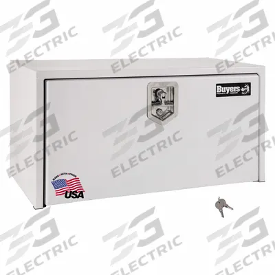 BUYERS PRODUCTS Underbody Truck Box: Underbody Truck Box, Single Drop-Down Door Door, White - Single Drop-Down Door Boxes