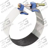 SMITH-BLAIR Repair Clamp: For 6 in Pipe, 3 in Overall Lg, 304 Stainless Steel, Nitrile Rubber Gasket (MPN 245-00066303000). Key specifications — Brand: SMITH-BLAIR; Bolt Material: Steel; Maximum Operating Pressure: 150 psi; Maximum Vacuum Pressure: 10 psi; Gasket Material: Nitrile Rubber.