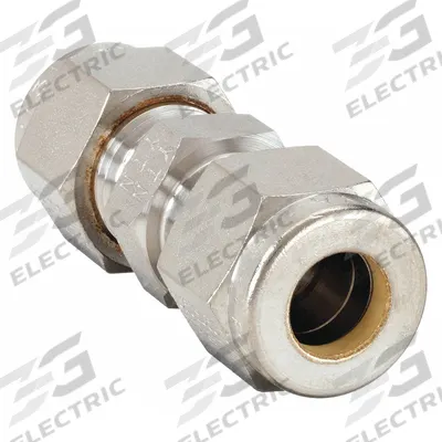 PARKER Compression Fitting Union: 1/16 in OD x 1/16 in OD Fitting Size - Double-Ferrule Stainless Steel Fittings