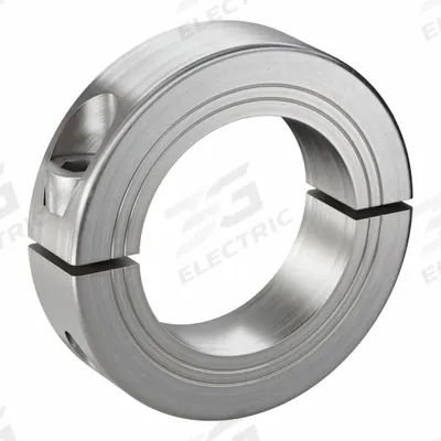 RULAND MANUFACTURING Shaft Collar: 2-Piece, Metric, Round, Clamp-On, 36 mm Bore Dia - Stainless Steel Shaft Collars
