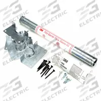 3M Sleeve Kit: Round, 12 in Overall Lg, 1 in Overall Wd, 4 hr, Cable (MPN DT100). Key specifications — Brand: 3M; Shape_Broad: Round; Mounting Plates Included: Two Plates.