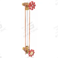 APOLLO Water Gauge: Bronze, 5/8 in Gauge Glass Dia, 12 in Gauge Glass Lg, 350°F Max. Media Temp, NPT (MPN 2015100). Key specifications — Valve Type: Ball Check; Brand: APOLLO; Stem Packing Material: TFE; Gasket Material: EPDM.
