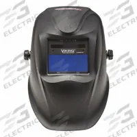 LINCOLN ELECTRIC Welding Helmet: Auto-Darkening, 2 Arc Sensors, Black, Variable 9-13 Shade, Analog (MPN K3282-4). Key specifications — Color: Black; Suspension Adjustment Type: Ratchet; Series: Viking 1740; Viewing Area: 3.78 x 1.67 in; Brand: LINCOLN ELECTRIC; Grind Mode: Yes; Helmet Material: Proprietary Nylon; Helmet Type_Original: Auto-Darkening.