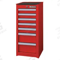 WESTWARD Side Cabinet: Red, 7 Drawers, Padlock, 15 1/2 in W x 18 1/16 in D x 33 13/16 in H (MPN 32H864). Key specifications — Brand: WESTWARD; Drawer Color: Red; Drawer Slide Type: Ball Bearing; Locking System: Padlock.