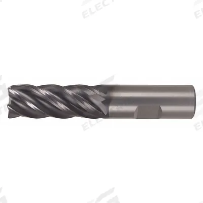 WIDIA HANITA Square End Mill: Carbide, AlTiN Coated, 5 Flute, 8 mm Mill Dia, 19 mm LOC - Fast-Cutting Carbide Square End Mills for Steel & Cast Iron