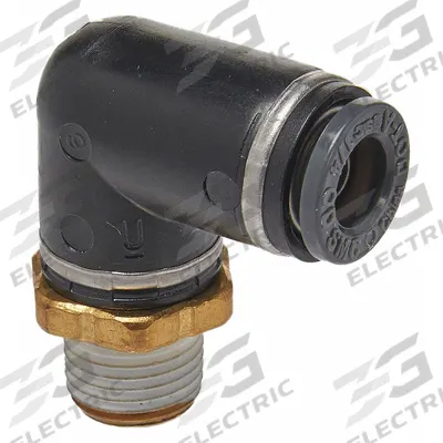 SUR&R Male Elbow: NPT, Brass - Air Brake Composite Hose Push-In Fittings