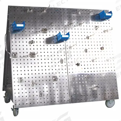 TRITON PRODUCTS A-Frame Pegboard Truck Kit: Square, 3/8 in Peg Holes - A-Frame Mobile Pegboard Rack Kits