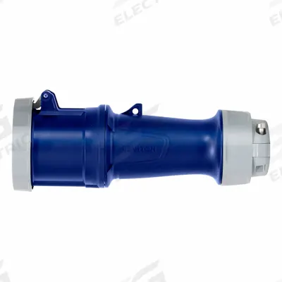 LEVITON Pin and Sleeve Connector: Blue, 250V AC, Single Phase, 60 A, 2 Pole, 3 Wire - Washdown-Rated Connectors