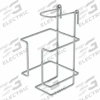 METRO Sanitizer Holder: 5 1/4 in x 6 in x 10 in, Steel, Epoxy, Gray (MPN SHK4-2L). Key specifications — Finish: Epoxy; Material: Steel; Color: Gray; Brand: METRO.