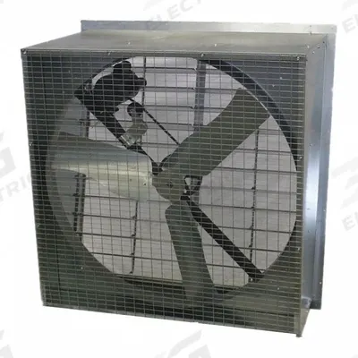 Dayton Agricultural Exhaust Fan: Belt Drive, 48 in Blade, 1 hp, Totally Enclosed Air Over - Belt-Drive Slant-Wall Exhaust Fans