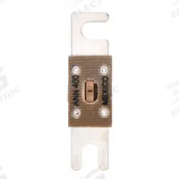 BUSSMANN Forklift Limiter Fuse: ANN Series, Bolt-On, Very-Fast-Acting, 400 A, 80 V DC, Indicating (MPN ANN-400). Key specifications — Brand: BUSSMANN; Series: ANN; Equivalent Fuse Series: ANN & CNN.