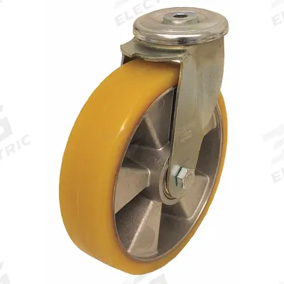 APPROVED VENDOR Bolt-Hole Caster: Swivel, No Brake, Polyurethane, 8 in Wheel Dia. - Standard Bolt-Hole Casters