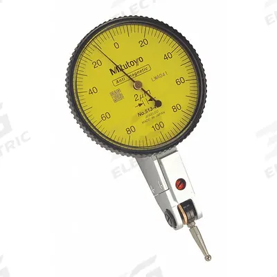 MITUTOYO Horizontal Dial Test Indicator: 0 mm to 0.2 mm, Horizontal, Metric - Dial Test Indicators - Horizontal & Tilted-Face Styles