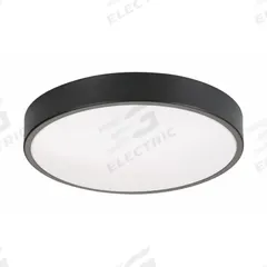 LED Flush Mount: 14 in Dia, Black, 3 in Ht, 2,500 lm, 3000K/3500K/4000K, 33 W, 120V AC, Octavia (MPN OTVF1425LAJD1BK). Key specifications — Voltage: 120V AC; Brand: AFX INC.; For Bulb Type: Integrated LED; Includes Bulb: Yes; Color Temperature: 3500K; Housing Finish/Color (Broad): Black.