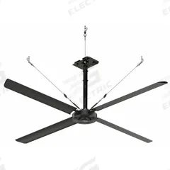 HUNTER INDUSTRIAL Ceiling Fan: 55,119 cfm Airflow, 10 ft Blade Dia, Variable Speeds, 240V AC, Silver (MPN E10-21P-IP-LG). Key specifications — Voltage: 240V AC; Light Kit: No; Series: ECO; Number of Speeds: Variable; Phase: Single; Current: 6.5 A; Brand: HUNTER INDUSTRIAL.