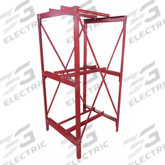 DAYTON Drum Rack: 33 in x 34 in x 70 in, For 3 Drums, 3 Levels, 2,400 lb Wt Capacity, Red, Metal (MPN 31CA28). Key specifications — Weight Capacity Per Level: 800 lb (Top); Color/Finish: Red; For Drum Capacity: 55 gal; Wheel Material: Not Application; Brand: DAYTON.
