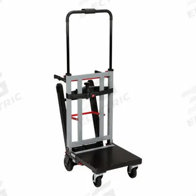 VOLTSTAIR Hand Truck Dolly: 440 lb Cap, Flow-Back, Aluminum, Flat-Free - Light-Duty Platform Electric Stair Climbers