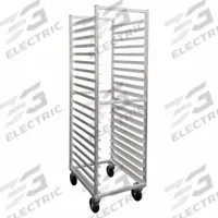 NEW AGE INDUSTRIAL Sheet Pan Rack: 20 Slots, 3 in Betw Shelves, 20 1/2 in Wd, 69 3/4 in Ht, 26 in Dp (MPN 7331). Key specifications — Brand: NEW AGE INDUSTRIAL; Nesting: No; Pan Size: 14 x 18 in; Product Type: Pan Rack; NSF Certified: Yes; Full Size/Half Size: Full Size; Includes Top: No; Manufacturer Part Number: 7331.