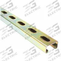 Strut Channel - Slotted: Steel, Zinc-Plated, 14 ga Gauge, 10 ft Overall Lg, Silver (MPN FS-500SS GD 120.00). Key specifications — Material: Steel; Color: Silver; Finish: Zinc-Plated; Hole Size: 9/16 in x 1-1/8 in; Hole Spacing: 2 in Center to Center; Slot Type: Slotted; Brand: APPROVED VENDOR.