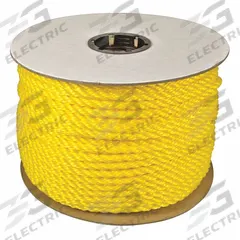 APPROVED VENDOR General Purpose Utility Rope: Twisted, 3/16 in Dia, 140 lb Working Load Limit (MPN 380060-YEL-03000-R6254). Key specifications — Brand: APPROVED VENDOR; Rope Type: Dynamic.