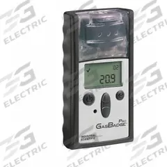 INDUSTRIAL SCIENTIFIC Single-Gas Detector: IP64, INDUSTRIAL SCIENTIFIC GasBadge Pro, Lithium, LED (MPN 18100060-2). Key specifications — Gas Detected: Ammonia; Housing Color: Black; Battery Chemistry: Lithium; Communication Protocol: PC-Compatible Interface.