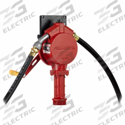 FILL-RITE Hand Pump: Rotary, Pump with Meter, Hose & Nozzle, Bung, 12.8 oz per stroke - Rotary-Action Fuel Transfer Pumps