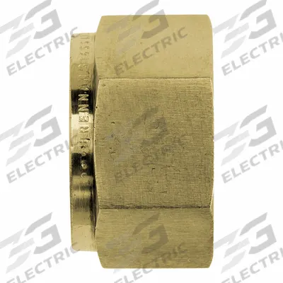BRENNAN INDUSTRIES Compression Fitting Nut: 1 in OD Size, Compression - Clean & Bagged Double-Ferrule Brass Compression Fittings