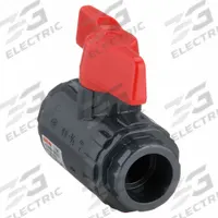 ASAHI Manual Two-Way Ball Valve: 3/4 in, PVC, Straight, Socket x Socket, 150 psi Max. Pressure (CWP) (MPN 161070007). Key specifications — attr1008170: ASAHI; attr1017899: Tee.