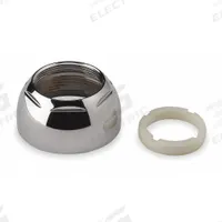 DELTA Escutcheon Cap: Escutcheon Cap, Brass/Plastic, Chrome, 7/8 in Overall Ht, Adj Ring (MPN RP50). Key specifications — Includes: Adjustable Ring; Product Type: Escutcheon Cap; Body Material: Plastic; Brand: DELTA.