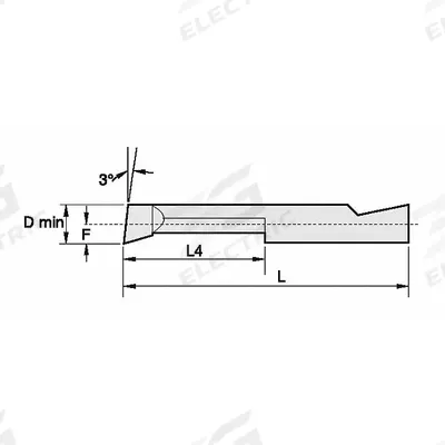 WIDIA Boring Bar: Boring, TiN, 0.1200 in Center to Cutting Tip, Right Hand (MPN BB2501000R) - Machining