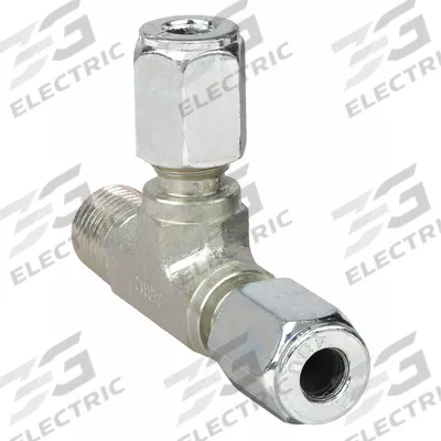 PARKER Compression Tee Fitting: 1/4 in OD x 1/4 in Pipe x 1/4 in OD Size, 1/4"-18 Thread Size - Flareless Bite-Type Steel Compression Fittings