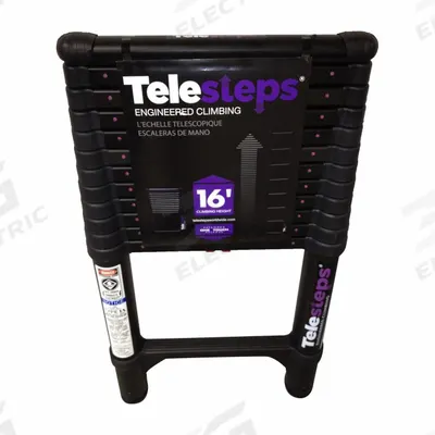 TELESTEPS Telescoping Ladder: 13 ft Ladder Size, Aluminum, 300 lb Load Capacity - Lightweight Aluminum Telescoping Extension Ladders