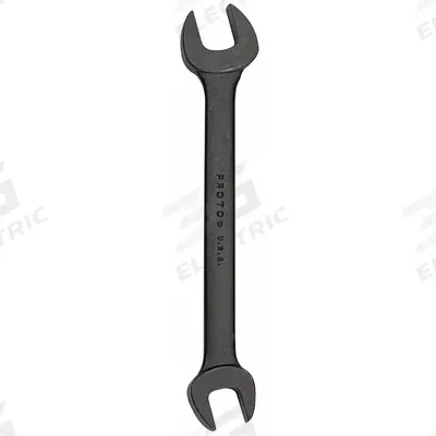 PROTO Open End Wrench: Alloy Steel, Black Oxide, 5/8 in_9/16 in Head Size - SAE, Double End, Open End Wrenches