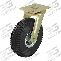 APPROVED VENDOR Plate Caster: Swivel, Steel, 16 9/16 in Wheel Dia., 4 1/2 in Wheel Wd, Hole, Rubber (MPN LS-PS 430K). Key specifications — Brand: APPROVED VENDOR; Swivel Raceway Type: Double Ball; Roll Up: Swivel.