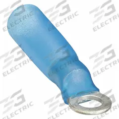 GRAINGER Ring Terminal: Blue, Heat Shrink Insulation, #6 Stud Size, 16 AWG to 14 AWG Wire Sizes (MPN 5WHH6). Key specifications — Brand: GRAINGER.