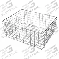 MARLIN STEEL WIRE PRODUCTS Storage Basket: Display Basket, Steel, Powder Coated, Silver (MPN 167-12)
