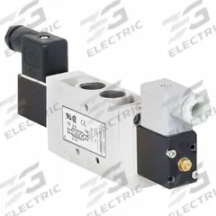 AVENTICS Solenoid Air Control Valve: Series L1, Double Solenoid, Four-Way / Three-Position, Locking (MPN L11BB652O060T30). Key specifications — attr1077390: L11BB652O060T30; attr1077459: Solenoid Air Control Valve; attr1077461: Spring Return; attr1077475: 110 to 120V AC; attr1077450: Locking; attr1077396: Closed.