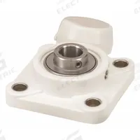 NTN 4 Bolt Flange Bearing: Radial Ball, 3/4 in Bore, Polymer, Set Screws, 3 3/8 in Lg, 1 55/64 in Wd (MPN SUCFPL204-12CCFG1). Key specifications — Bore Type: Cylindrical; Brand: NTN; Lubricant Material: FDA/USDA-H1 Solid Grease; Mounting Bolt Size: 3/8 in; System of Measurement: Inch; Included Bearing Cap: Closed Cap.