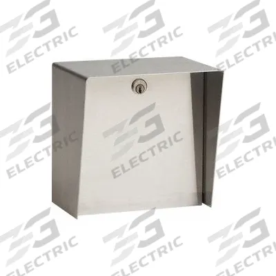 PEDESTAL PRO Outdoor Housing: 8 in Overall Ht, Silver, Cover Housing, 6 in x 8 in - Covers for Gate Operator Access Control Devices