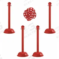 APPROVED VENDOR Barrier Post Kit: Red Chain Color, 30 ft Chain Lg, 6 Posts, Red Post Color (MPN 71305-4). Key specifications — attr981817: Red; attr981800: Red.